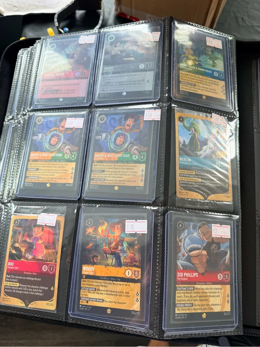 Disney Lorcana penny and hard sleeved TCG prices